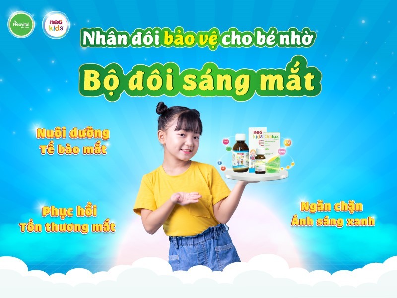 [Báo phunuphapluat.nguoiduatin.vn] Bộ đôi Sáng mắt Neo Kids Omega 3 DHA và Oralux bổ sung 3 nhóm dưỡng chất quan trọng nhất cho mắt