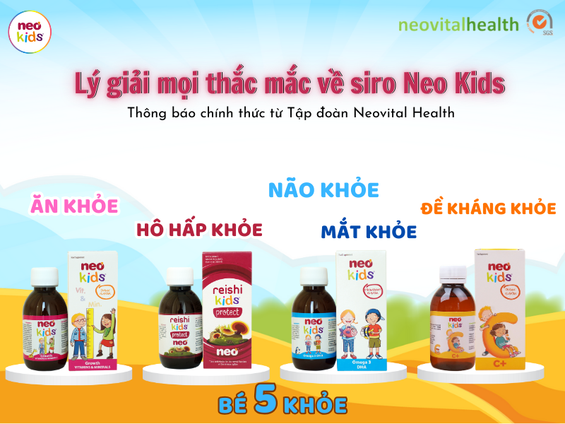 Lý giải mọi thắc mắc của ba mẹ về Siro Neo Kids