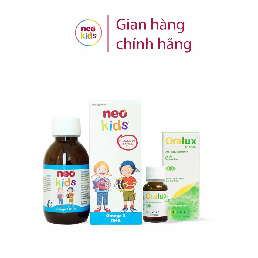 Bộ đôi sáng mắt Neo Kids Omega 3 DHA & Oralux - MS: 3