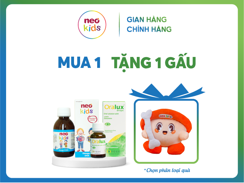 Bộ đôi sáng mắt Neo Kids Omega 3 DHA & Oralux