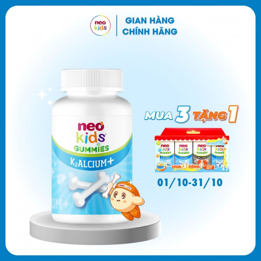 Gummies Canxi Neo Kids - Canxi cho bé vị sữa chua